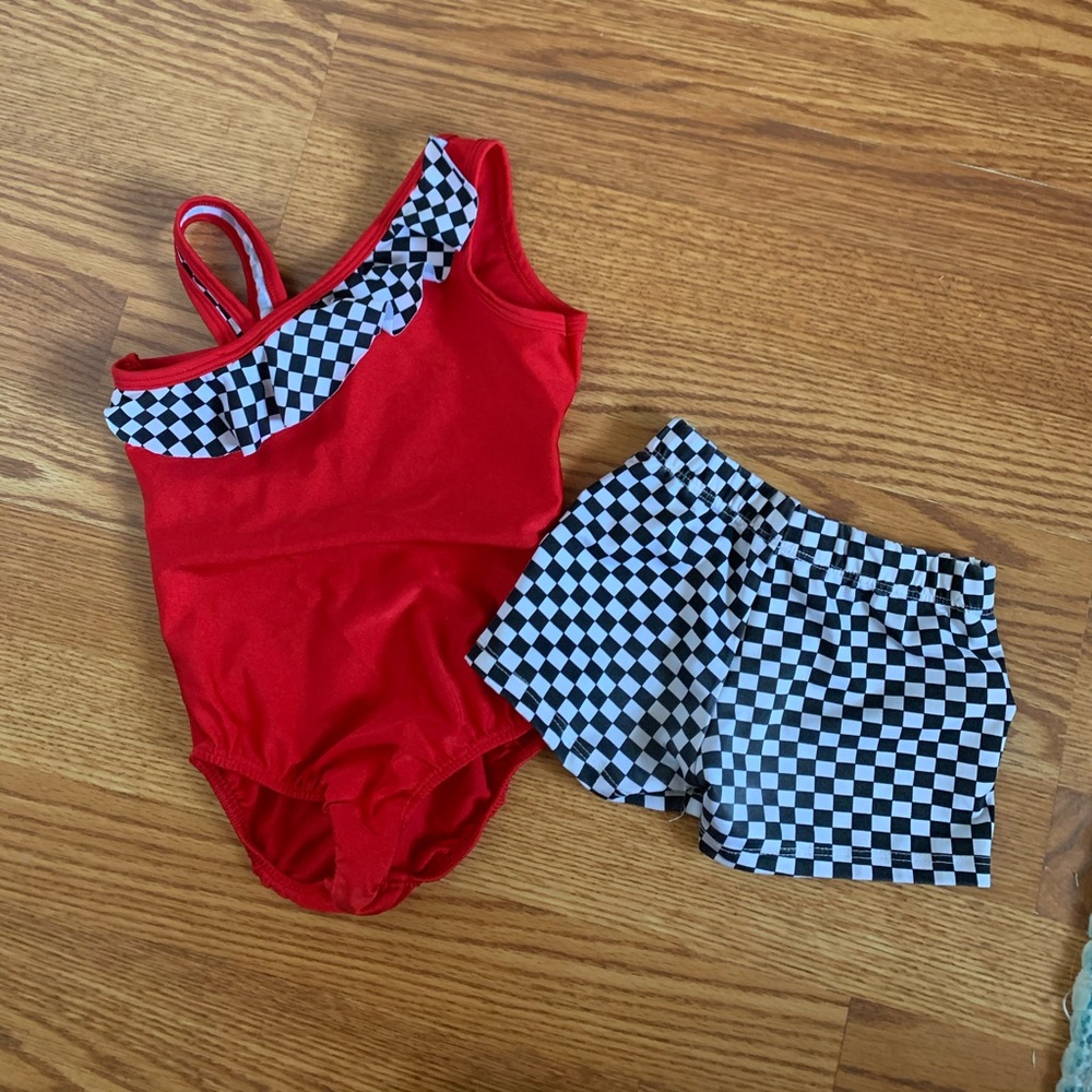 Leotard and short set